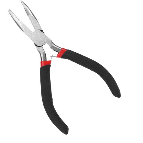 Kit de pose pour extensions capillaires incluant aiguille, crochet, pince et 500 micro-anneaux bruns (1/5)