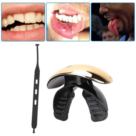 Garde-dents de sport en or pour boxe, football et sports de combat, protection buccale renforcée. (1/4)