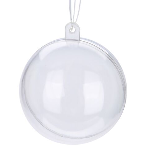 20 Sphères en Plastique Remplissables Transparentes pour Décoration de Fête et Mariage (Diamètre 8cm) (1/5)