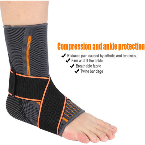 Attelle de cheville ajustable avec bandage élastique pour soutien et mobilité (1/5)