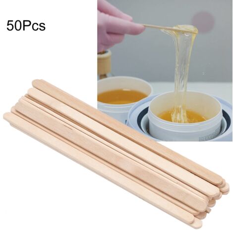 50 Spatules en Bois pour Épilation à la Cire, Bâtonnets Jetables Professionnels (Lot de 50) (1/5)