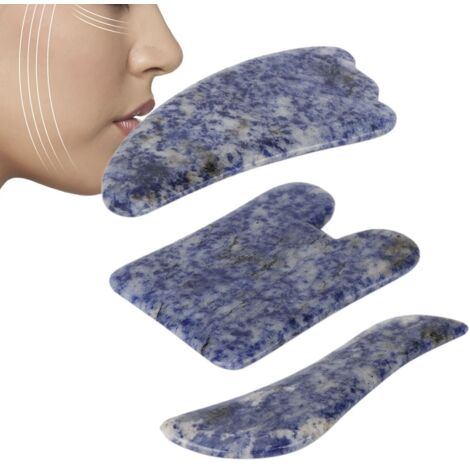 Plaque de Gua Sha en Pierre pour Massage Facial et Détente Musculaire