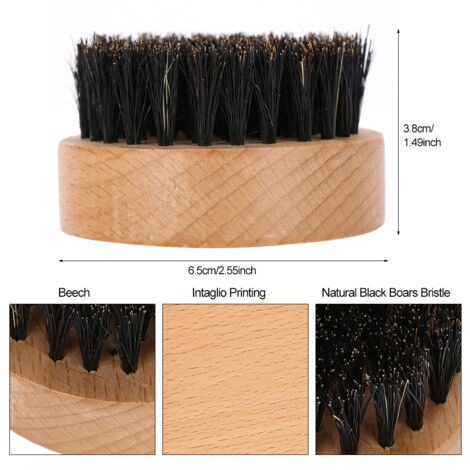 Kit de Soin Barbe en Bois de Hêtre - Brosse, Rasoir et Nettoyant pour Moustache (1/5)