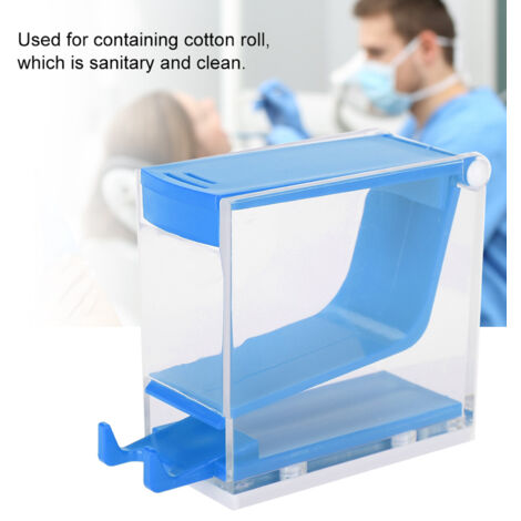 Distributeur mural de coton dentaire bleu, support pour cabinet dentaire (1/5)