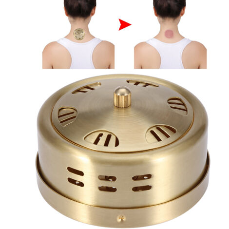 Brûleur à moxa portable en cuivre pur, 6 trous pour séance de moxibustion thérapeutique (1/5)