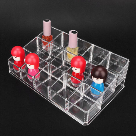 Étagère de maquillage 15 compartiments pour vernis à ongles et cosmétiques - Organisateur de rangement pour salle de bain (1/5)