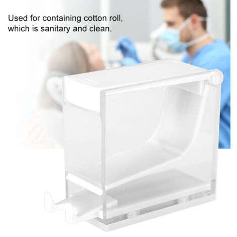 Distributeur mural de fil dentaire, support pour rouleaux de coton dentaire blanc (1/5)