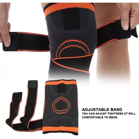 Genouillère de Sport Réglable - Soutien Articulaire pour Fitness et Randonnée - Couleur Orange (1/5)