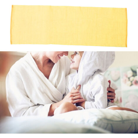 Gant exfoliant douche pour le corps, lavable - Serviette gommage élastique - Massage et nettoyage peau - Jaune (1/5)