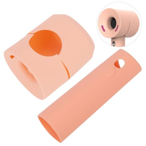 Housse de protection en silicone pour sèche-cheveux Dyson, étui de voyage corail orange (1/5)