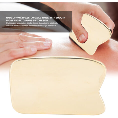 Plaque de massage en laiton pour thérapie corporelle, accessoire bien-être et relaxation spa (1/4)
