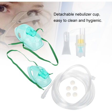Ensemble complet de nébuliseur médical pour adultes et enfants, avec compresseur et embouts buccaux (1/5)