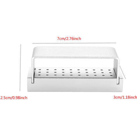 Porte-Fraises Dentaire Autoclavable en Aluminium, Boîtier Stérilisateur pour Instruments Dentaires Argenté (1/5)