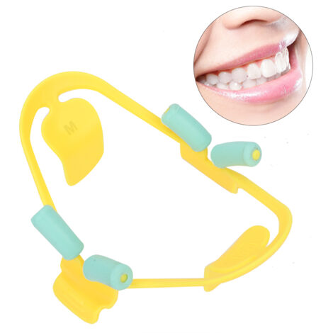 Écarteur buccal dentaire 3D jaune pour orthodontie, séparateur de lèvres et joues (1/5)