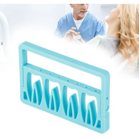 Porte-limes endodontiques stérilisable, 8 emplacements, multicolore, parfait pour traitement canalaire, bleu (1/5)