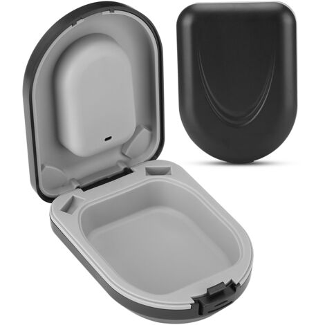 Étui de Protection pour Aides Auditives Anti-Choc et Étanche, Coffret de Transport Compact Noir (1/5)