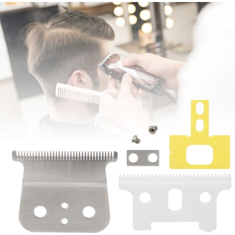 2 pièces tête de coupe en métal pour tondeuse à cheveux, lames de remplacement précises pour tondeuse barbe (1/5)
