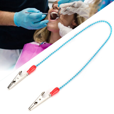 Porte-serviettes dentaire 5 pièces avec chaîne à billes en acier inoxydable, équipement pour cabinet dentaire (1/4)