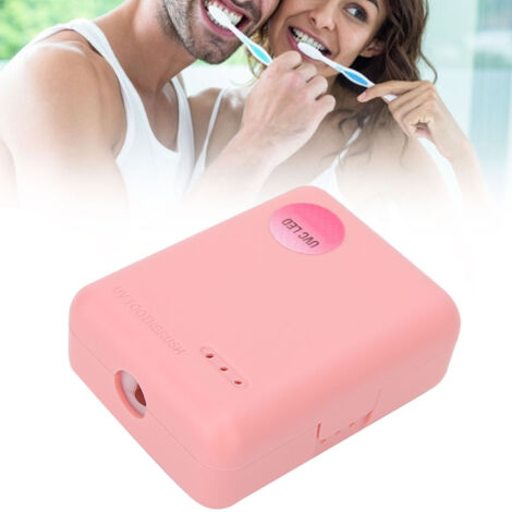Support de Désinfection UV pour Brosse à Dents, Fixation Murale Portable (Rose UE) (1/5)