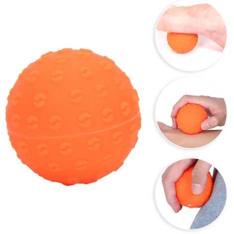 Balle de Massage Myofasciale en Caoutchouc - Récupération Sportive, Yoga et Douleurs Musculaires - Orange