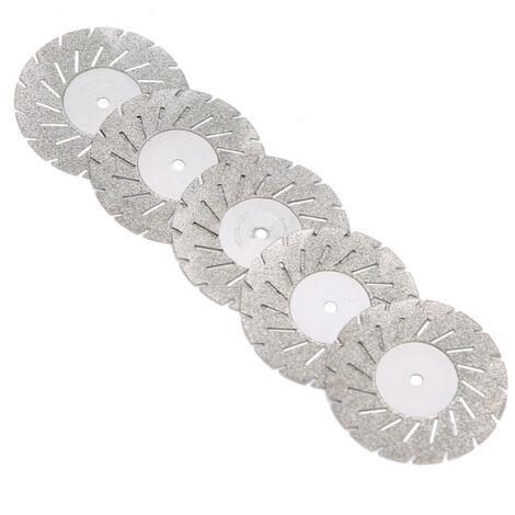 5 pièces / lot Fraises diamantées dentaires double face pour coupe et polissage - Outils de soin dentaire (1/5)
