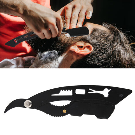 Rasoir de Barbier Professionnel en Acier Inox - Tondeuse Barbe Homme Précision (1/5)