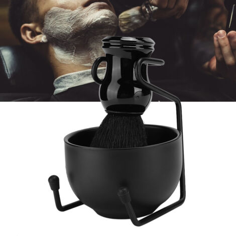 Support de Rasage Barbier - Porte-Brosse, Pot à Savon et Support pour Rasoir (3 Pièces) (1/5)