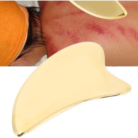 Outil de Gua Sha en Laiton pour Massage Facial et Corporel - Réduction des Tensions et Amélioration de la Circulation