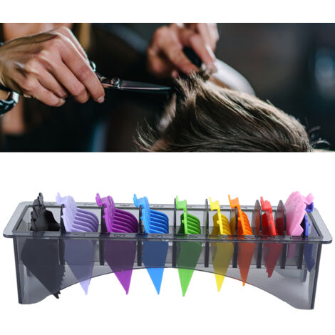 Jeu de guides de coupe colorés pour tondeuse à cheveux, accessoires et pièces détachées pour coiffure (1/5)