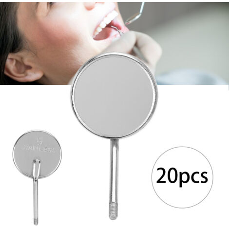 20 Pièces Embouts de Miroir Dentaire en Acier Inoxydable Type B - Accessoires pour Odontoscope (1/5)