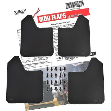 bavettes garde-boue pour Ford Focus ST RS SE ST170 ST225 ST250 ST300 RS500 Mk Mk2 Mk3 Mk35 Mk4 2 3 4 - Jeu de 4 pièces - Noir