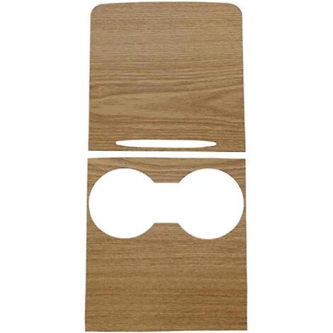 Pour Model 3 Y 2021 Garniture de panneau de commande central, panneau de tableau de bord, autocollant de console centrale en imitation bois -- (1/5)