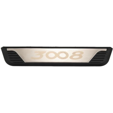 Pour 3008 3008gt Garniture de seuil de porte de voiture Plaques de protection en acier inoxydable Accessoire intérieur-- (1/5)