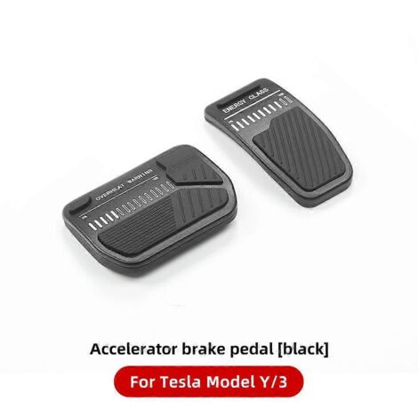 Accessoires pour Tesla Model 3 et Model Y (2021-2023) : pédales de frein et d'accélérateur antidérapantes en alliage d'aluminium. (1/5)