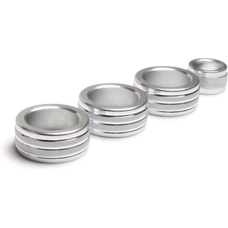 Autocollants décoratifs pour l'intérieur de la console centrale, bouton de volume de climatisation, 4 pièces, compatibles avec BMW Série 5 E60 523 525 (2004-2010), jantes alliage, couleur rouge. (1/5)