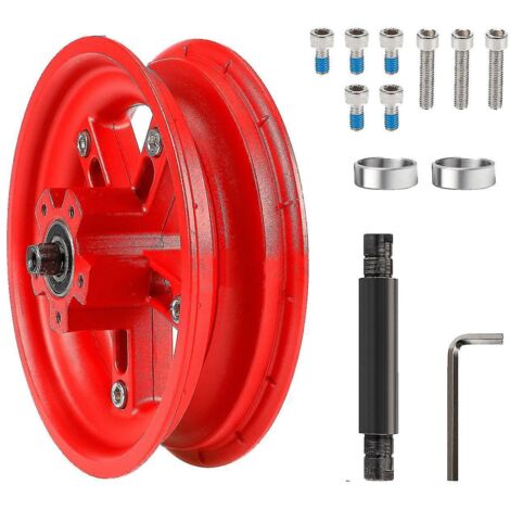 Accessoires pour trottinette électrique Pro/8,5 pouces : moyeu de roue divisé, jantes arrière en alliage d'aluminium, pneu plein. (1/5)