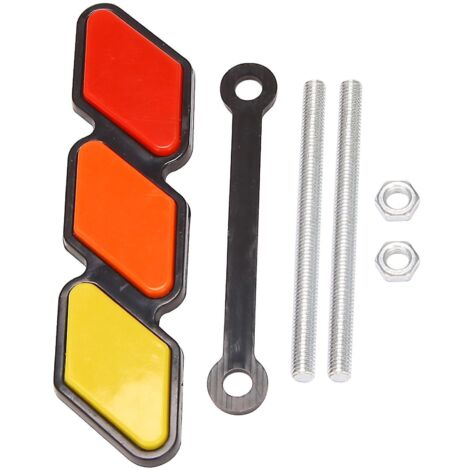 jeu d'emblèmes de calandre tricolores, pour Tacoma 4 Runner Sequoia Highlander, jaune/orange/rouge (1/5)