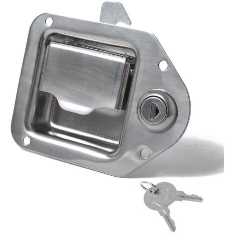Loquet de poignée de coffre à outils de remorque avec serrure, loquet à palette de haute qualité pour coffre à outils, 4-3/8 po x 3-1/4 po avec-- (1/5)