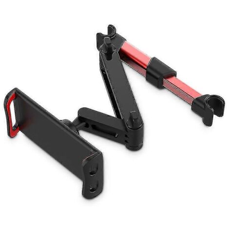 Support télescopique Eafc pour téléphone et tablette, coussin arrière de voiture, fixation sur appui-tête arrière pour téléphone et tablette de 4 à 11 pouces - Rouge (1/5)