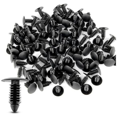 Kit de 100 clips de fixation en plastique pour pare-chocs, rivets et vis d'expansion pour l'assemblage de meubles automobiles - Auto Bo-- (1/4)