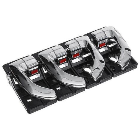 Poignées de porte intérieures de voiture (lot de 2 ou 4) pour Hyundai Tucson 2005-2009 - Accessoires auto - Chrome x4 (1/5)