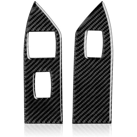 Garniture adhésive en fibre de carbone pour interrupteur de lève-vitre de voiture, compatible avec les accessoires intérieurs des modèles 2005, 2006, 2007, 2008 et 2009 (a)-- (1/5)
