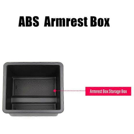 Boîte de rangement centrale pour Tesla Model 3 2021-2023 et Model Y - Organiseur, étui de rangement floqué, support pour accoudoir intérieur en ABS. (1/5)