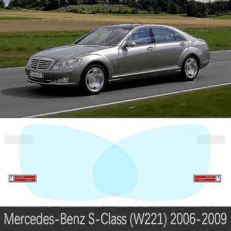 Film de protection pour rétroviseur intérieur Mercedes-Benz Classe S W220 W221 W222 (1999-2020) - Accessoires autocollants anti-buée et imperméables - Classe S (W221) 2006-2009 (1/5)