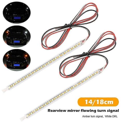 Lot de 2 clignotants LED pour rétroviseur de voiture (18 cm) - Bande lumineuse dynamique (1/5)