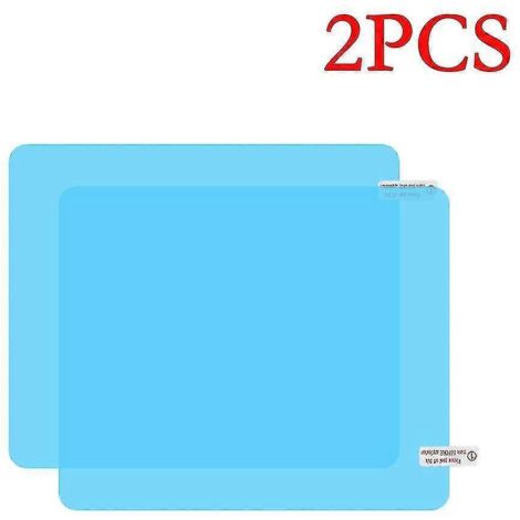 Lot de 2 films adhésifs transparents et imperméables pour rétroviseurs et vitres de voiture (200 mm x 240 mm). (1/5)