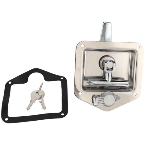 Kit de clés de verrouillage pliable en acier inoxydable en forme de T pour boîte à outils électrique de camion ou de remorque. (1/5)