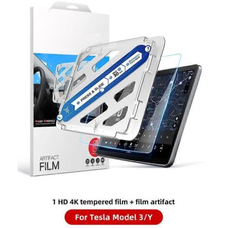 Protection intégrale en verre trempé pour console centrale de Tesla Model 3 et Model Y - Accessoires - HD (1/5)