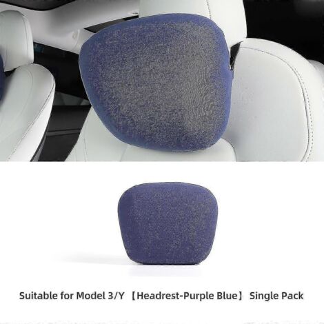 Oreiller de soutien lombaire et cervical en mousse à mémoire de forme pour appui-tête de voiture, accessoire intérieur pour Tesla Model 3 et Model Y - MYMA-CA01PU (1/5)