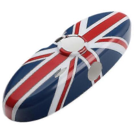 Accessoires pour Mini Cooper JCW S One R55 R56 R57 R60 Countryman : autocollants Union Jack pour rétroviseur intérieur (bleu riz). (1/5)